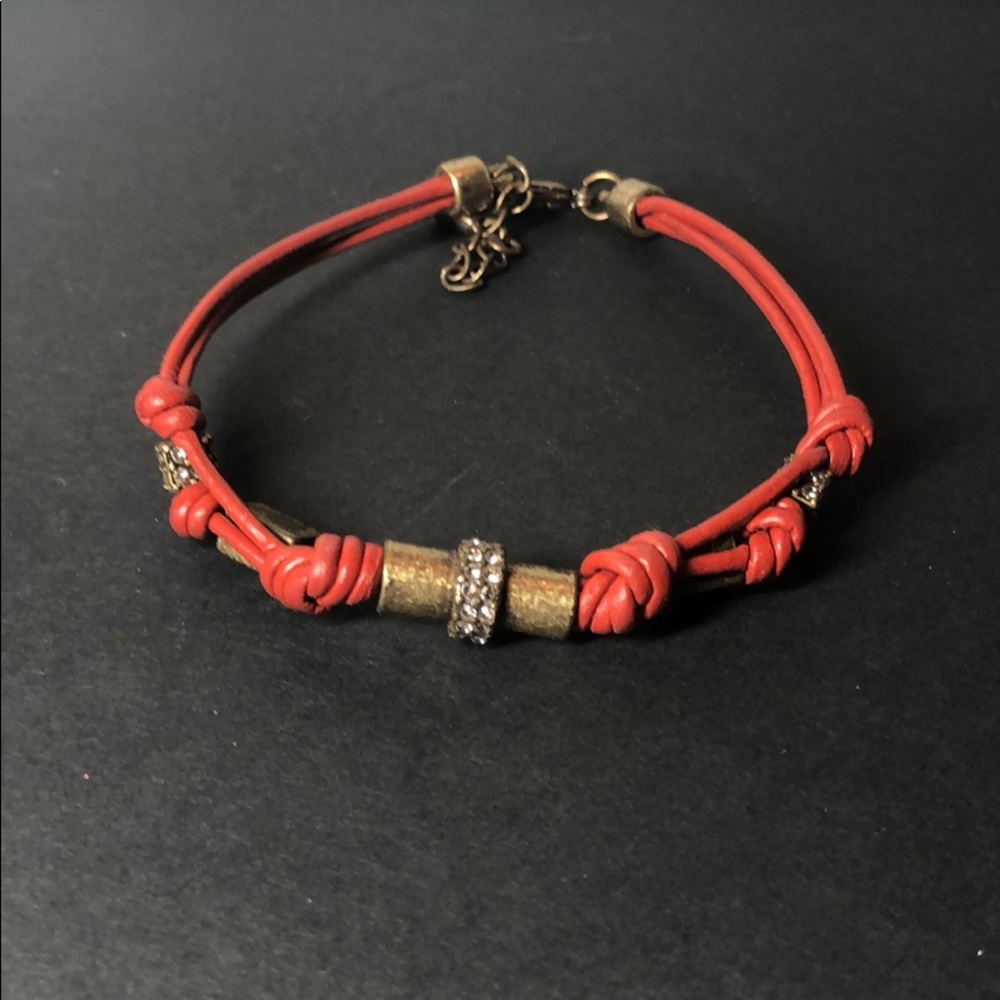 Lia Sofia leather & metal bracelet